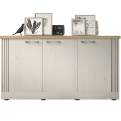 Garnero Arredamenti Madie Moderne|Madie Moderne-Madia 164x88h cm 3 ante moderna rovere bianco frassinato Doria