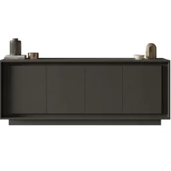 Garnero Arredamenti Credenze Moderne|Madie Moderne-Madia 207x80h cm 4 ante moderna Deluxe Antracite