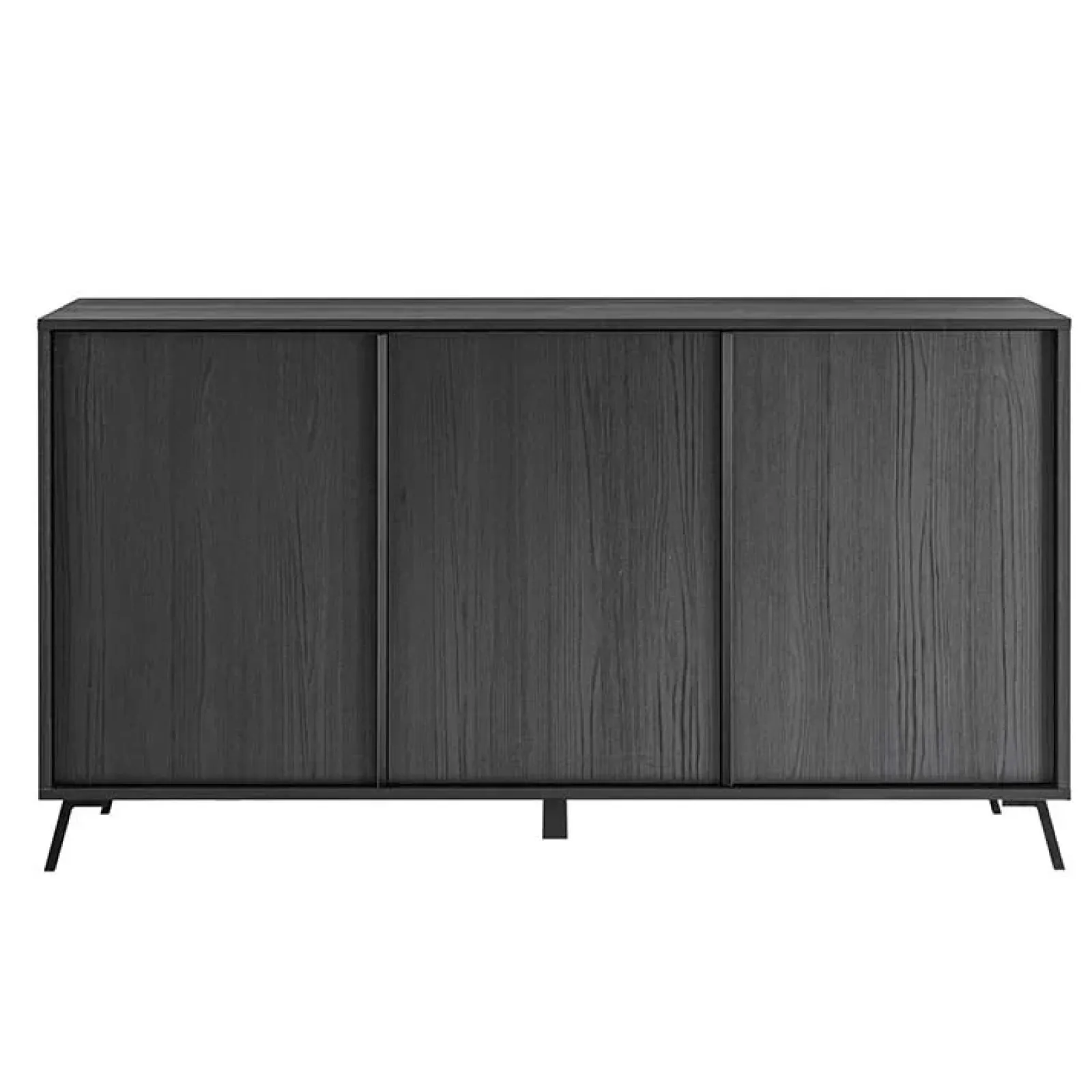 Garnero Arredamenti Madie Moderne|Madie Moderne-Madia 156x84h cm 3 ante moderna soggiorno Tosca Nero Frassinato