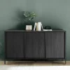 Garnero Arredamenti Madie Moderne|Madie Moderne-Madia 156x86h cm 3 ante moderna nero frassinato Absolut
