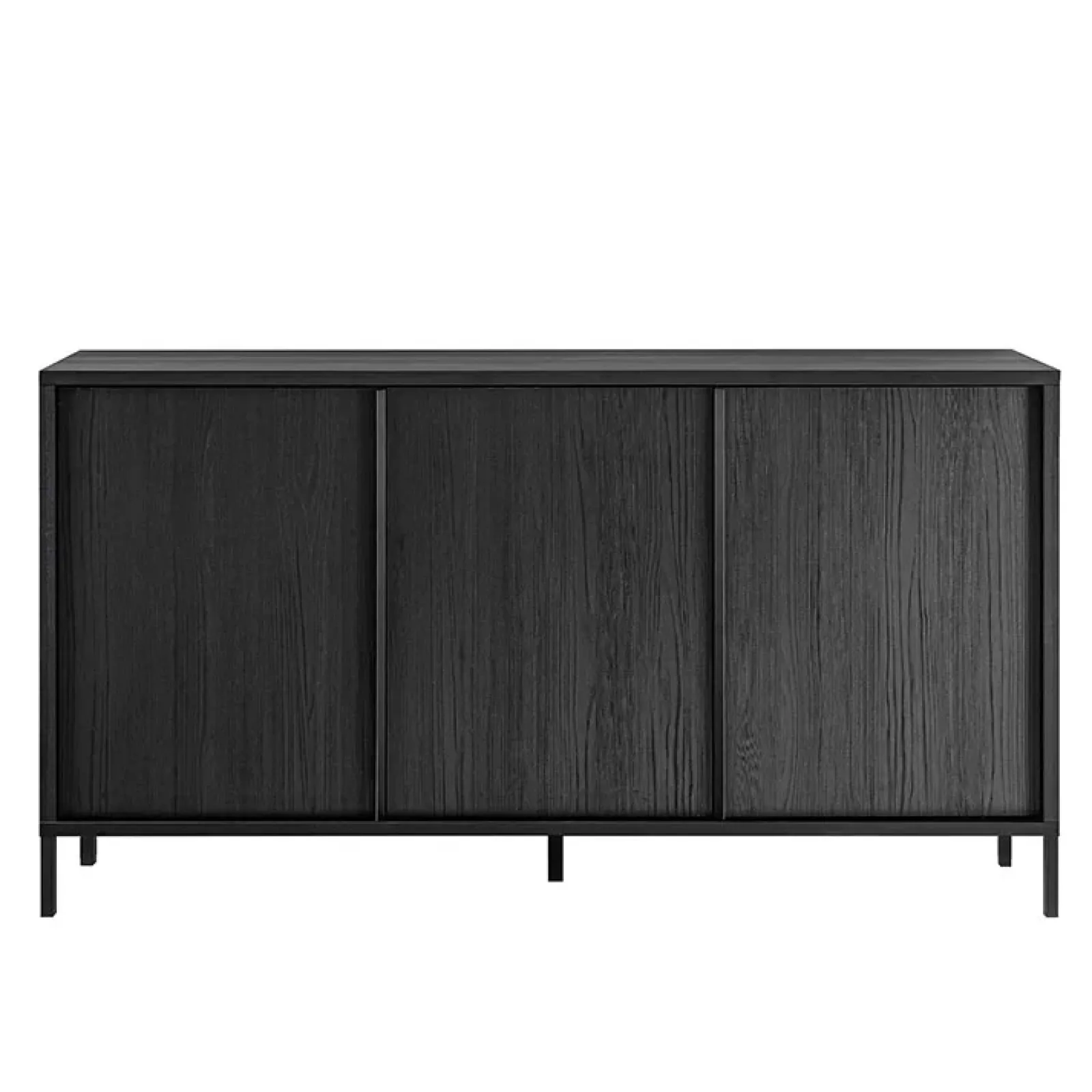 Garnero Arredamenti Madie Moderne|Madie Moderne-Madia 156x86h cm 3 ante moderna nero frassinato Absolut