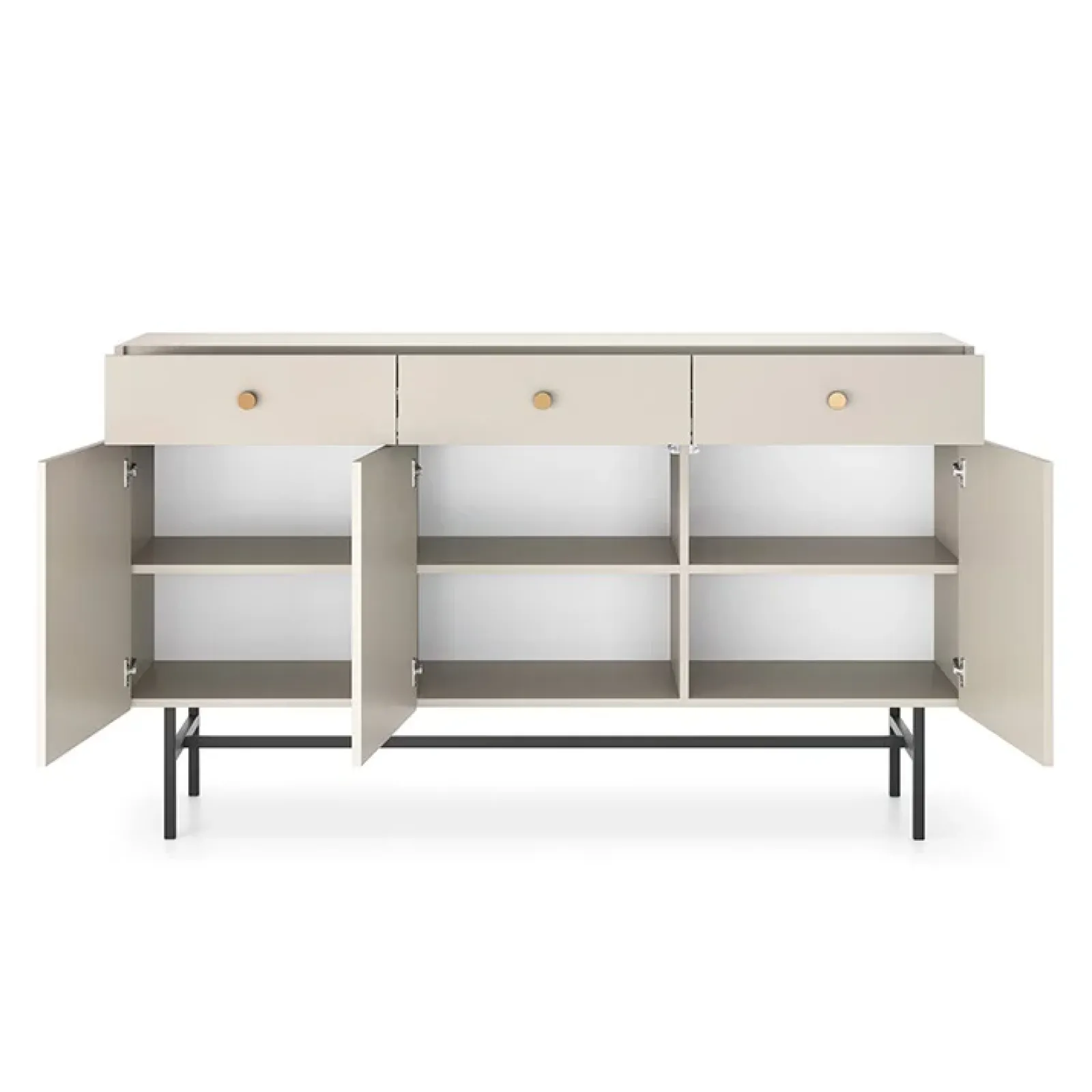 Garnero Arredamenti Credenze Moderne|Madie Moderne-Madia 155x90h cm 3 ante moderna Eterna Beige
