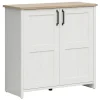 Garnero Arredamenti Credenze Moderne|Madie Moderne-Madia 102x99h cm 2 ante scandinava bianco frassinato rovere Lars