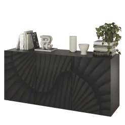 Garnero Arredamenti Madie Moderne|Madie Moderne-Madia 181x95h cm 3 ante serigrafate moderna antracite Grafea