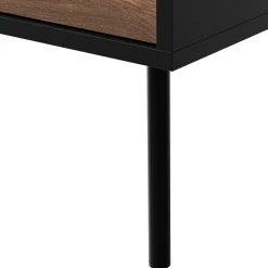 Garnero Arredamenti Credenze Moderne|Madie Moderne-Madia 200x81h cm 4 ante soggiorno noce nero Wild Noce - Nero opaco