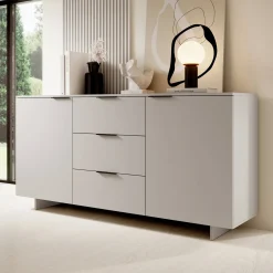 Garnero Arredamenti Credenze Moderne|Madie Moderne-Madia 180x90h cm 2 ante soggiorno grigio Stone