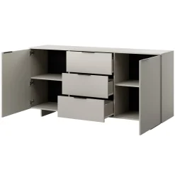 Garnero Arredamenti Credenze Moderne|Madie Moderne-Madia 180x90h cm 2 ante soggiorno grigio Stone