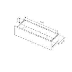 Garnero Arredamenti Madie Moderne|Madie Moderne-Madia 180x85h cm 2 ante vetrate 3 cassetti con led nero opaco rovere Amel