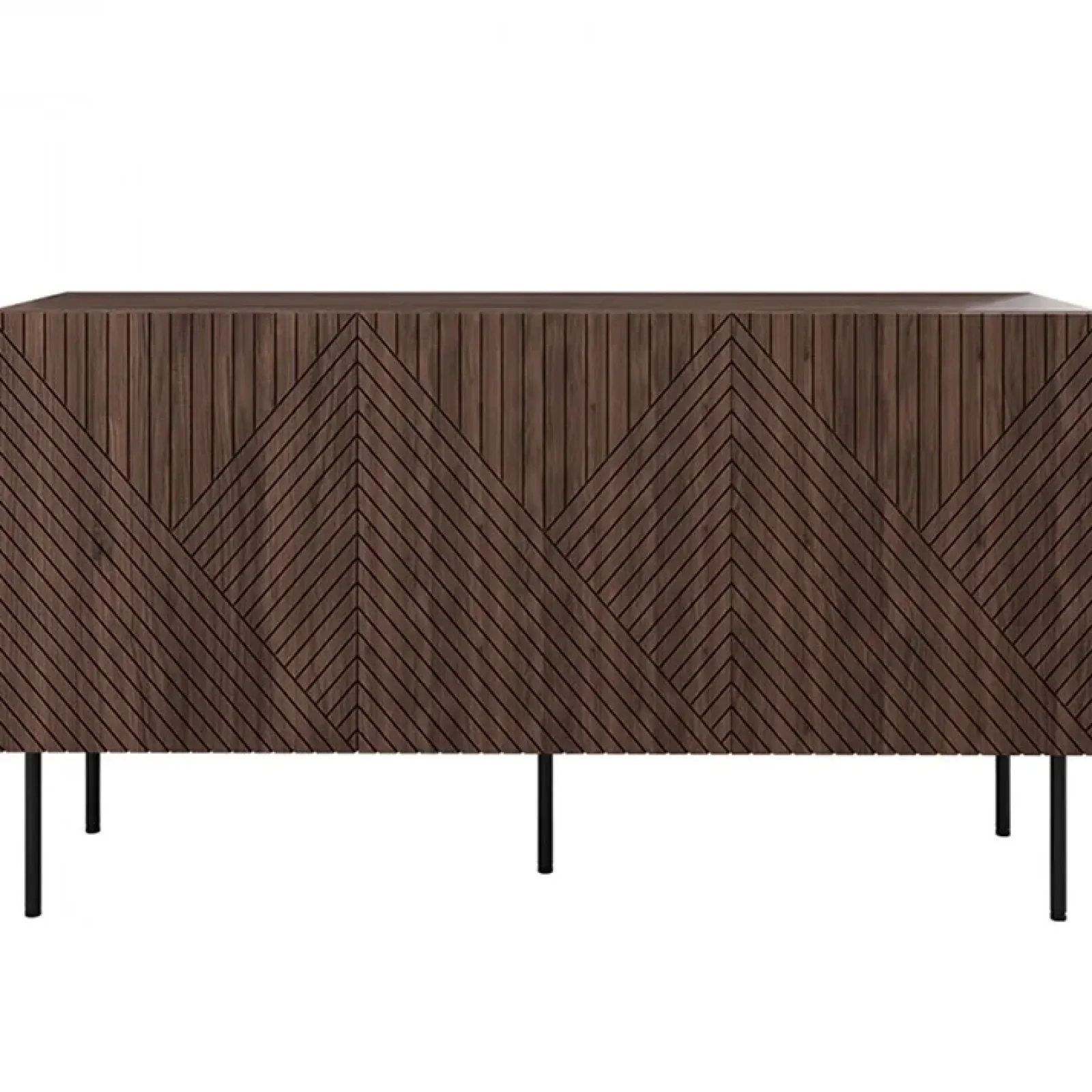 Garnero Arredamenti Credenze Moderne|Madie Moderne-Madia 150x70h cm 3 antenoce scuro con frontali serigrafati Savanna