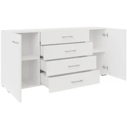 Garnero Arredamenti Credenze Moderne|Madie Moderne-Madia 156x74h cm 4 cassetti design moderno bianco Pastello