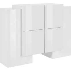 Garnero Arredamenti Madie Moderne|Madie Moderne-Madia 130x85h cm moderna Akoya Bianco Lucido