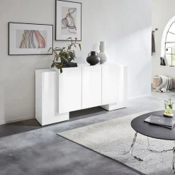 Garnero Arredamenti Madie Moderne|Madie Moderne-Madia 170x85h cm moderna Akoya Bianco Lucido