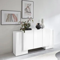 Garnero Arredamenti Madie Moderne|Madie Moderne-Madia 170x85h cm moderna Akoya Bianco Lucido