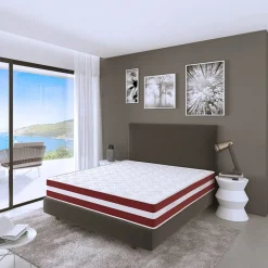 Garnero Arredamenti Materassi In Schiuma|Materassi In Schiuma-Materasso matrimoniale 160x200cm doppio strato memory antiacaro H. 24cm Superior Memory