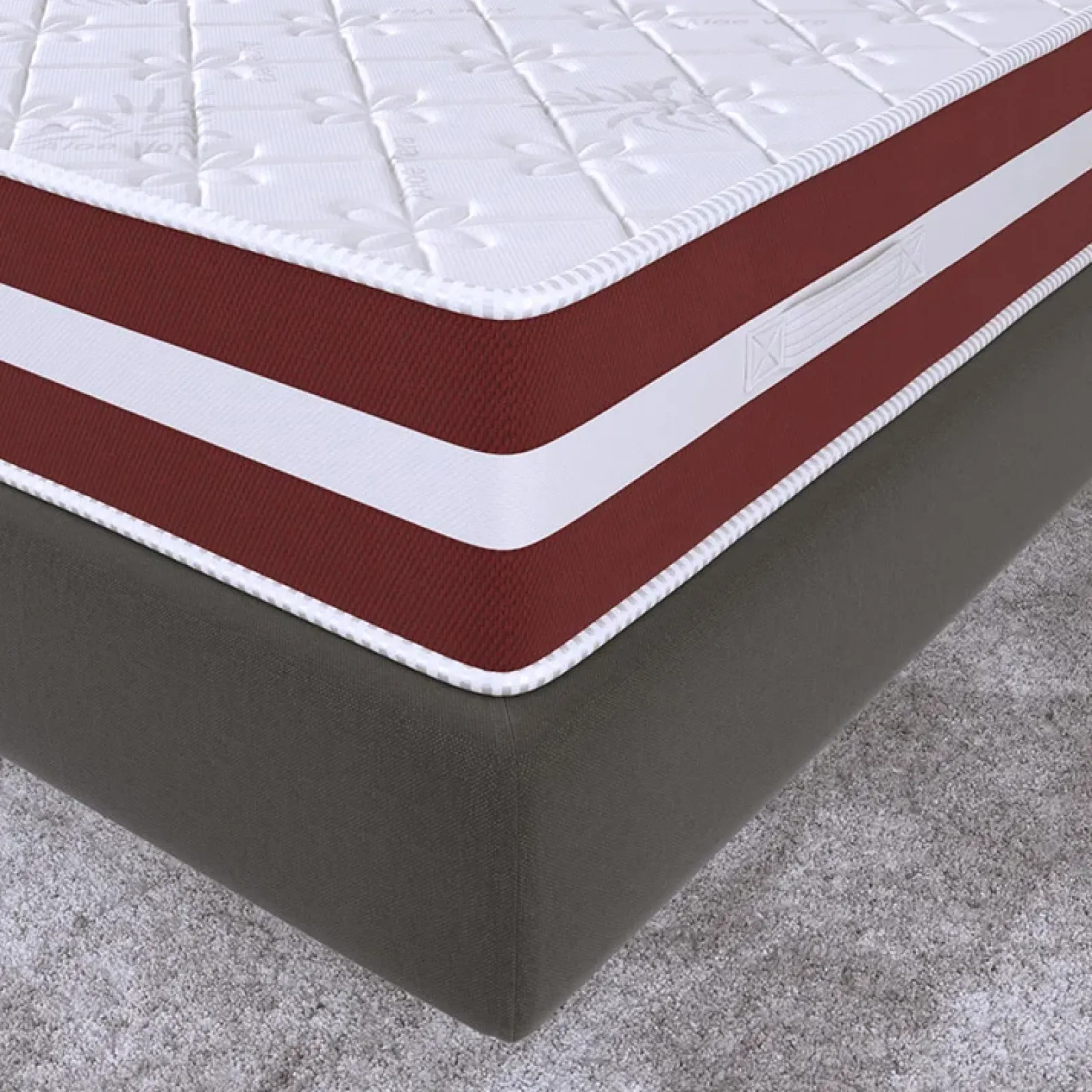 Garnero Arredamenti Materassi In Schiuma|Materassi In Schiuma-Materasso singolo 80x190cm doppio strato memory antiacaro H. 24cm Superior Memory