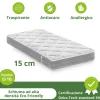 Garnero Arredamenti Materassi In Schiuma|Materassi In Schiuma-Materasso una piazza e mezza 120x190cm anallergico antiacaro  H. 15cm Smart Sleep