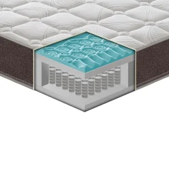 Garnero Arredamenti Materassi A Molle|Materassi A Molle-Materasso 140x190cm alla francese memory traspirabile imbottito Perla