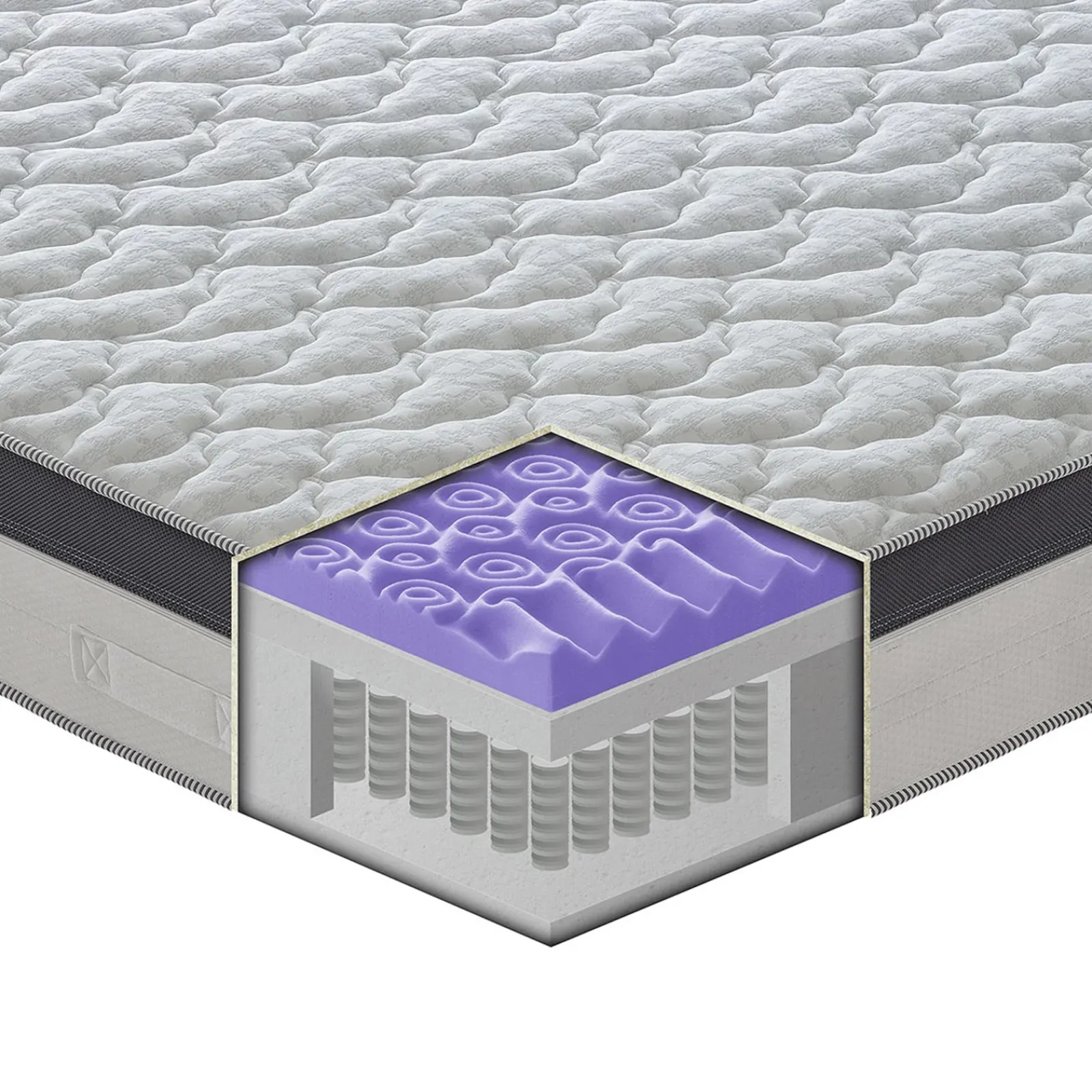 Garnero Arredamenti Materassi A Molle|Materassi A Molle-Materasso 160x200cm matrimoniale memory traspirabile Premium