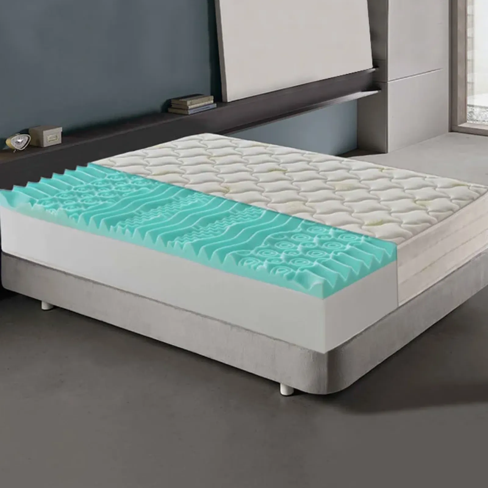 Garnero Arredamenti Materassi In Memory|Materassi In Memory-Materasso 180x200cm matrimoniale memory schiumato ad acqua Imperial