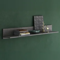 Garnero Arredamenti Mensole E Pensili-Mensola da parete 215x18h cm soggiorno Islen Rovere Grigio