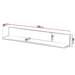 Garnero Arredamenti Mensole E Pensili-Mensola 120x20h cm beige Ziggy