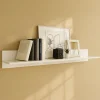 Garnero Arredamenti Mensole E Pensili-Mensola 138x17h cm da parete moderna soggiorno bianco lucido Candor