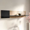 Garnero Arredamenti Mensole E Pensili-Mensola 110x25h cm da parete rovere nero Duble