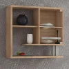 Garnero Arredamenti Mensole E Pensili-Mensola 80x76h cm da parete soggiorno rovere chiaro Sharon