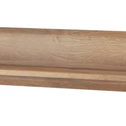 Garnero Arredamenti Mensole E Pensili-Mensola 160x22h cm moderna da parete soggiorno nero Maiorca Rovere