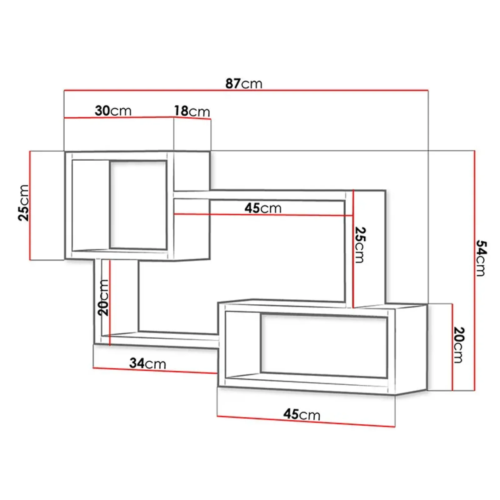 Garnero Arredamenti Mensole E Pensili-Mensola 87x54h cm pensile a muro design moderno bianco effetto marmo Shila Marmo bianco - Bianco opaco