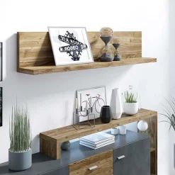 Garnero Arredamenti Mensole E Pensili-Mensola 150x32h cm per parete attrezzata Megan Gihome® Noce