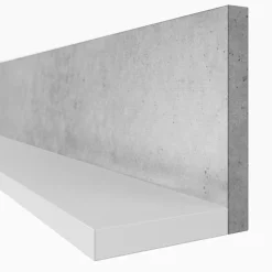 Garnero Arredamenti Mensole E Pensili|Mensole E Pensili-Mensola 150x32h cm per parete attrezzata bianco cemento Megan Gihome® Cemento - Bianco opaco