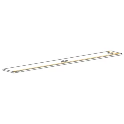 Garnero Arredamenti Mensole E Pensili-Mensola 180x2h cm soggiorno bianca Geo