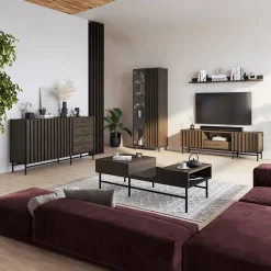 Garnero Arredamenti Mensole E Pensili-Mensola 155x19h cm wengè Blackwood