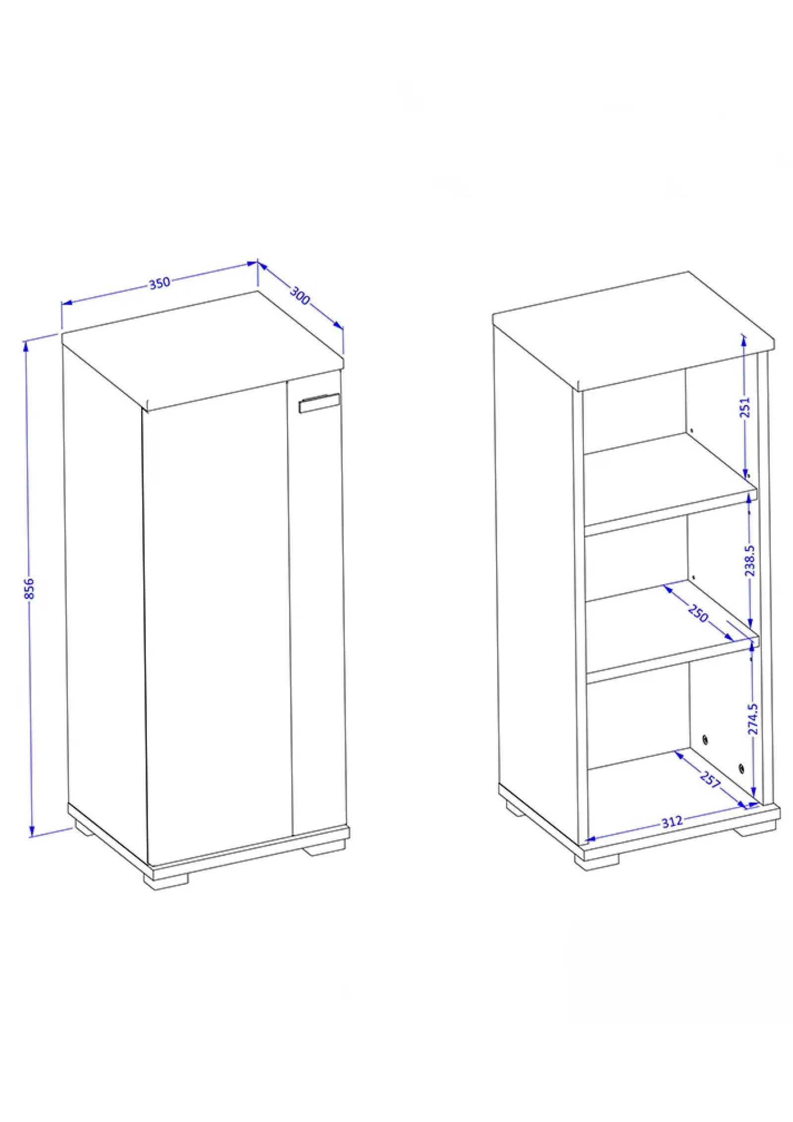 Garnero Arredamenti Mobili Bagno A Terra-Mobile bagno a terra 61cm con specchio e colonne bianco lucido rovere Crystal