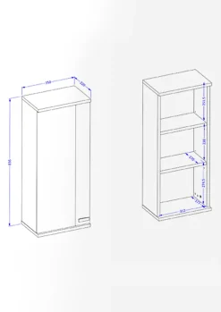 Garnero Arredamenti Mobili Bagno A Terra-Mobile bagno a terra 61cm con specchio e colonne bianco lucido rovere Crystal