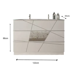 Garnero Arredamenti Mobili Bagno A Terra-Mobile bagno a terra 120cm con doppio lavabo e specchio bianco lucido specchi Olimpo