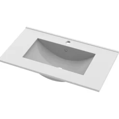 Garnero Arredamenti Mobili Bagno A Terra-Mobile bagno a terra 82cm con lavabo e specchio 3 cassetti Shutter Rovere