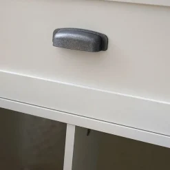 Garnero Arredamenti Mobili Bagno A Terra-Mobile bagno a terra 82cm con lavabo 2 ante bianco rovere Ilias