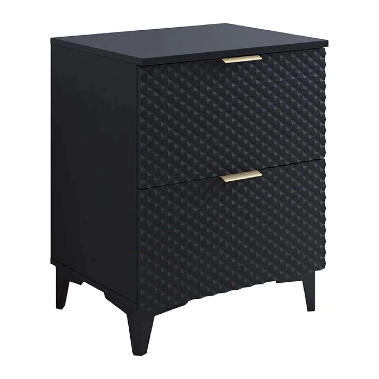 Garnero Arredamenti Mobili Bagno A Terra-Mobile bagno a terra 61cm con colonna nero frontali decorati Konny Nero Lucido - Nero opaco