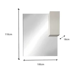 Garnero Arredamenti Mobili Bagno A Terra-Mobile bagno a terra 100cm con lavabo e specchio bianco lucido specchi Olimpo