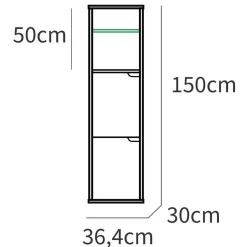 Garnero Arredamenti Mobili Bagno A Terra-Mobile bagno a terra 120cm con doppio lavabo e colonna rovere antracite Crown