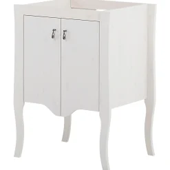 Garnero Arredamenti Mobili Bagno A Terra-Mobile bagno classico 60cm con lavabo 2 ante bianco Brigit