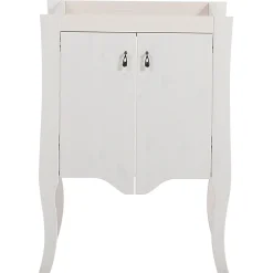 Garnero Arredamenti Mobili Bagno A Terra-Mobile bagno classico 60cm con lavabo 2 ante bianco Brigit