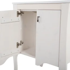 Garnero Arredamenti Mobili Bagno A Terra-Mobile bagno classico 80cm con lavabo 2 ante bianco Brigit