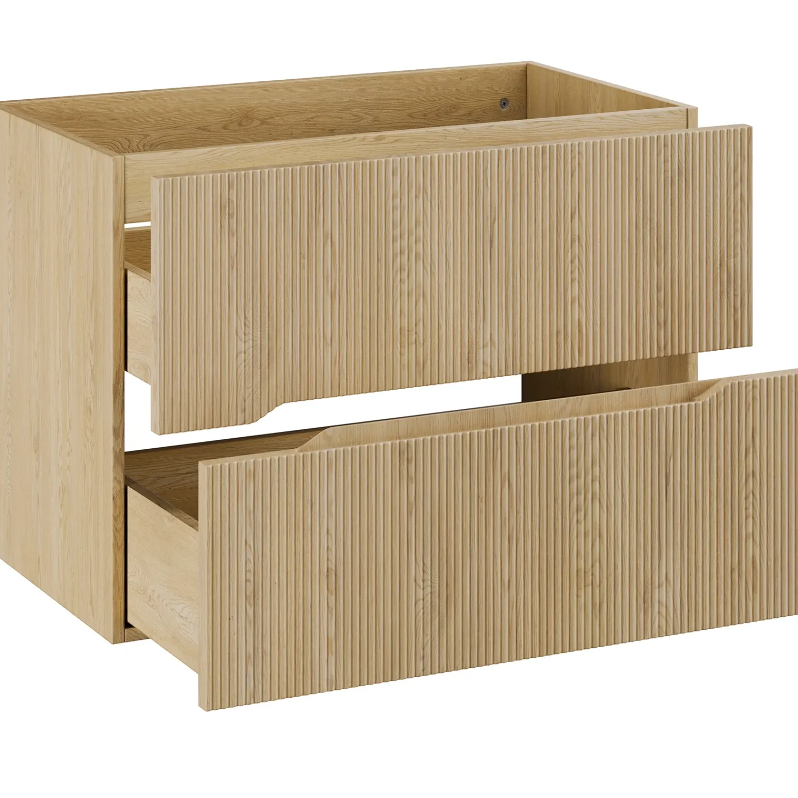 Garnero Arredamenti Mobile Bagno Sospeso-Mobile bagno sospeso cannettato 80cm con colonna rovere Pretty