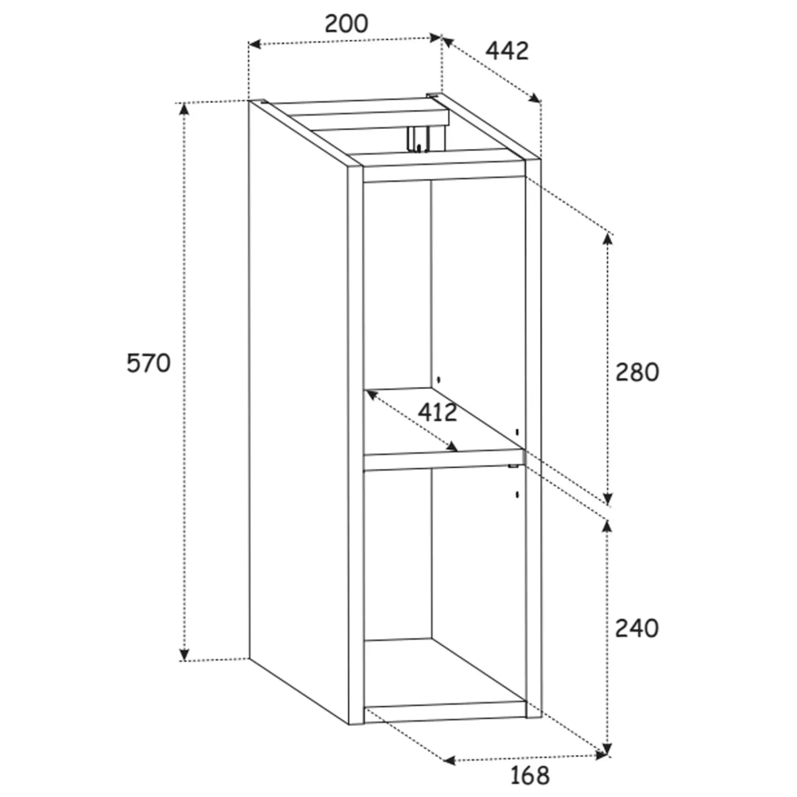 Garnero Arredamenti Mobile Bagno Sospeso-Mobile bagno sospeso cannettato 120cm 4 ante e 2 vani bianco rovere Cleany