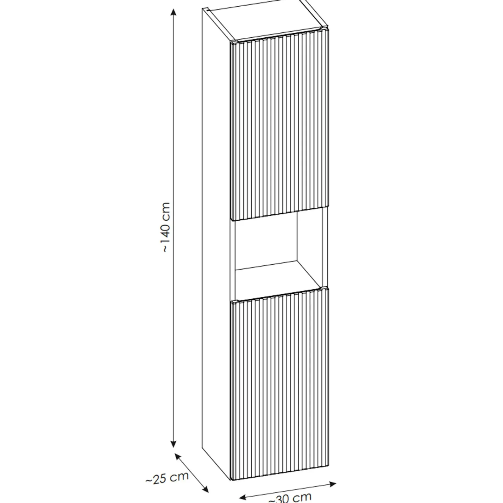 Garnero Arredamenti Mobile Bagno Sospeso-Mobile bagno sospeso cannettato 100cm con lavabo e colonna nero rovere Cleany