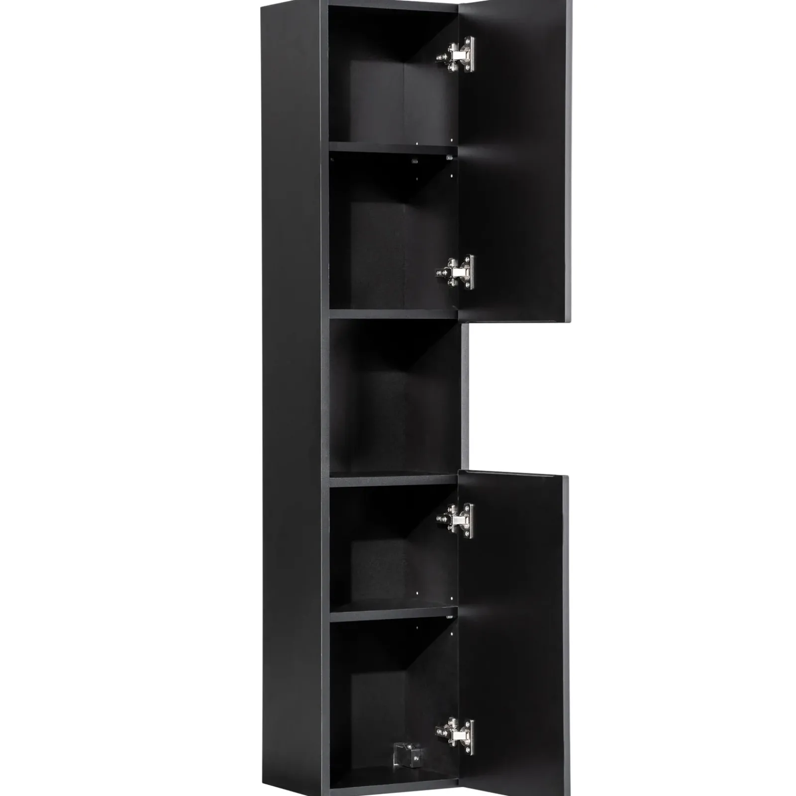 Garnero Arredamenti Mobile Bagno Sospeso-Mobile bagno sospeso cannettato 100cm con lavabo e colonna nero rovere Cleany