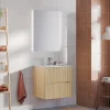 Garnero Arredamenti Mobile Bagno Sospeso-Mobile bagno sospeso cannettato 60cm con lavabo rovere Pretty